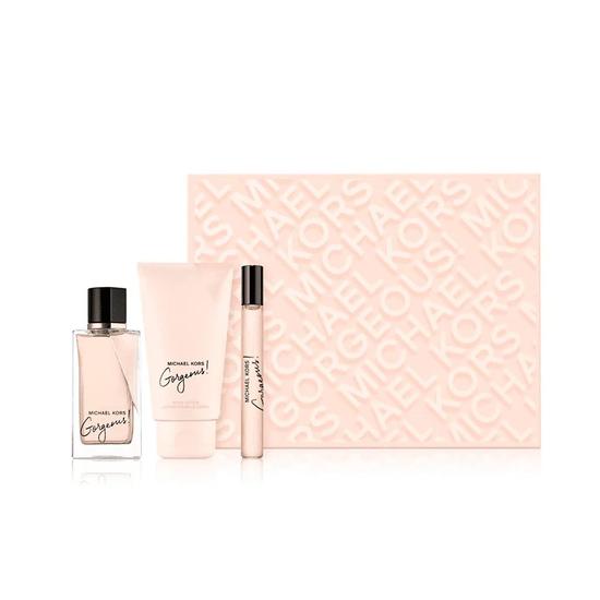 Michael Kors Gorgeous Eau De Parfum Women's Perfume Gift Set Spray 100ml With Body Lotion & 10ml Eau De Parfum