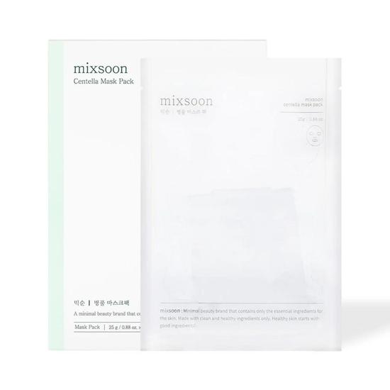 Mixsoon Centella Asiatica Sheet Mask Pack For Irritated & Sensitive Skin 5 x 25g