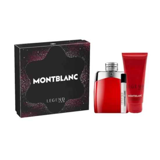 Montblanc Legend Red Eau De Parfum Men's Aftershave Gift Set Spray 100ml With 100ml Shower Gel + 7.5ml Eau De Parfum
