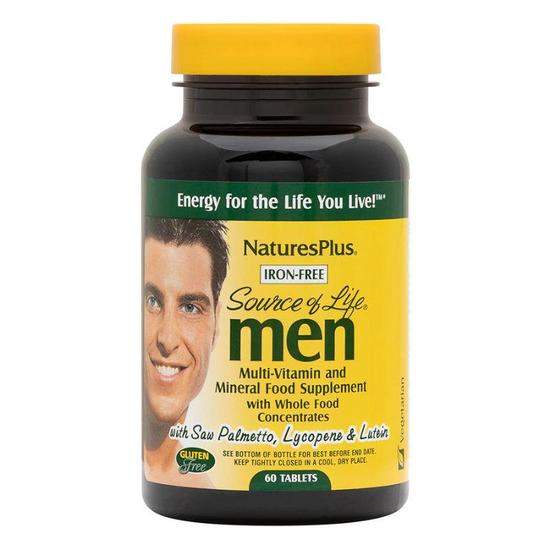 Nature's Plus Source Of Life Men's Multi Iron Free Tablets 60 Tablets