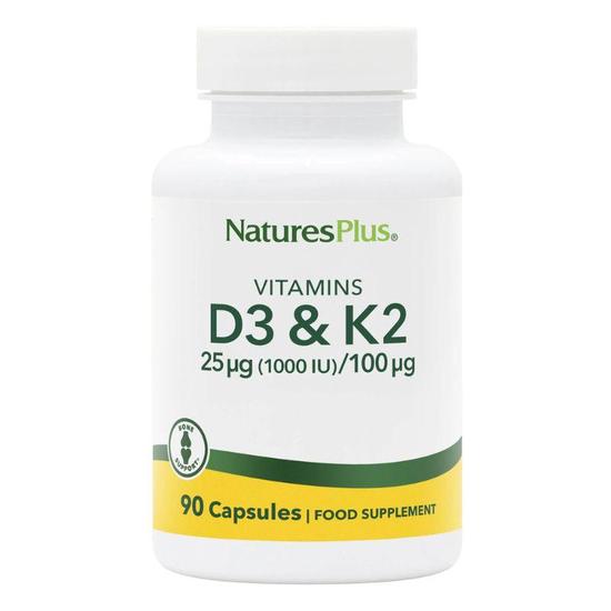 Nature's Plus Vitamin D3 1000iu With K2 100mcg Vegicaps 90 Vegicaps
