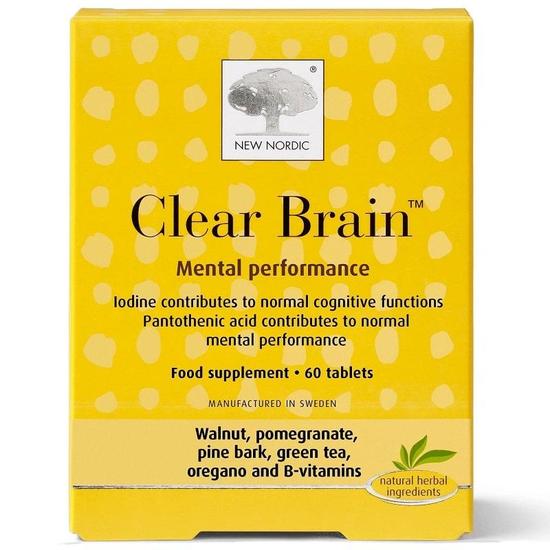 New Nordic Clear Brain Mental Performance Tablets 60 Tablets