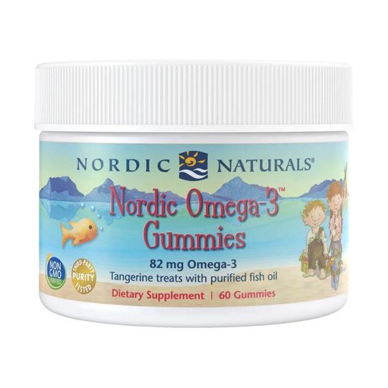 Nordic Naturals Nordic Omega-3 82mg Tangerine Treats Gummies 60 Gummies