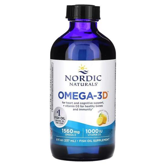 Nordic Naturals Omega-3d 1560mg Lemon 237ml