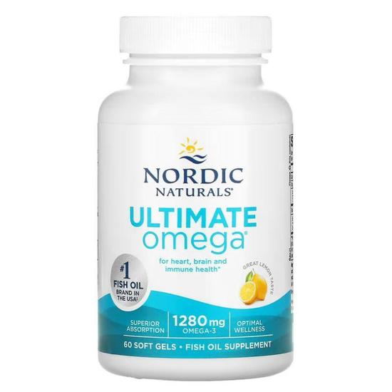 Nordic Naturals Ultimate Omega 1280mg Lemon Softgels 60 Softgels