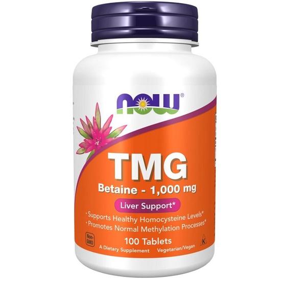 NOW Foods TMG Trimethylglycine 1000mg Tablets 100 Tablets