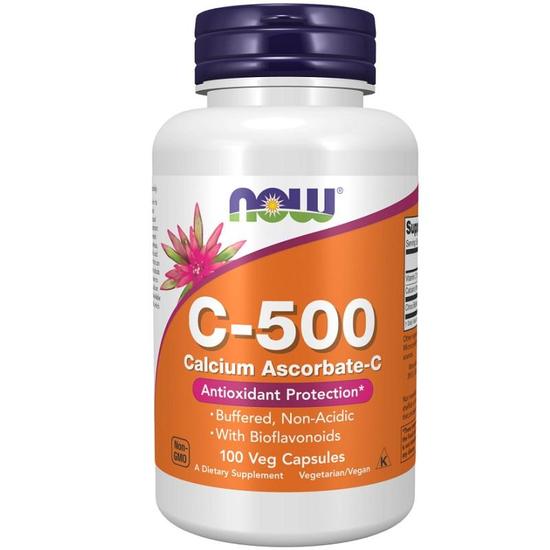 NOW Foods Vitamin C-500 Calcium Ascorbate-C Capsules 100 Capsules
