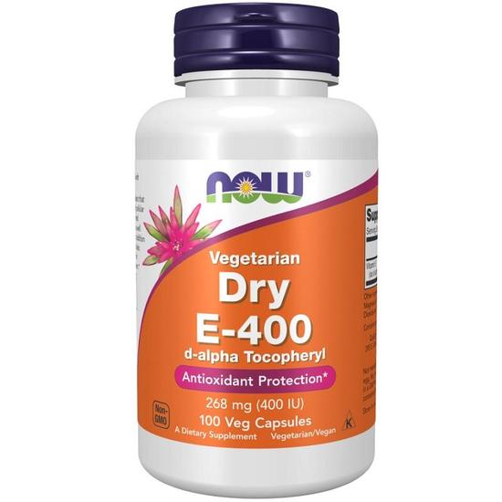 NOW Foods Vitamin E-400 Dry Vegetarian Capsules 100 Capsules
