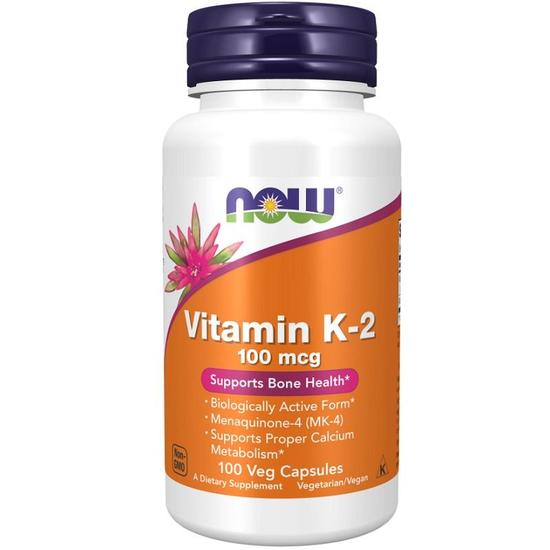 NOW Foods Vitamin K-2 100mcg Capsules 100 Capsules