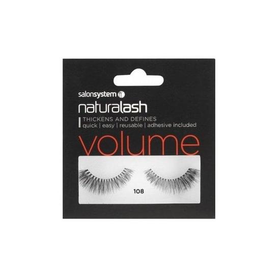 Salon System Naturalash Volume Strip Eyelashes Black 108