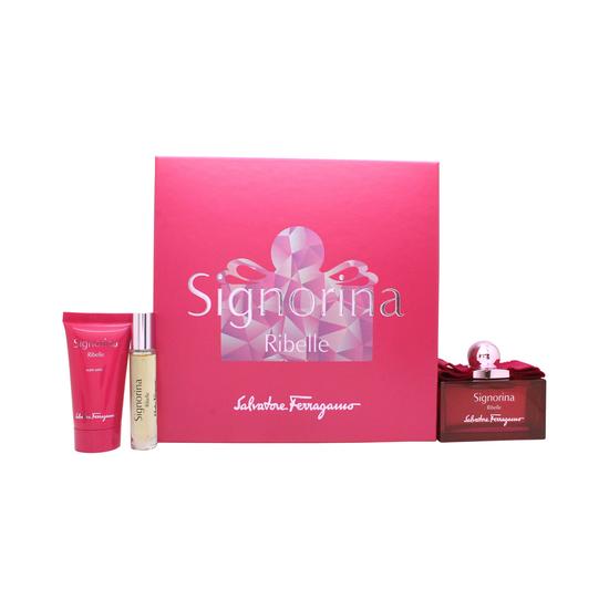 Salvatore Ferragamo Signorina Ribelle Gift Set 30ml Eau De Parfum + 50ml Body Lotion