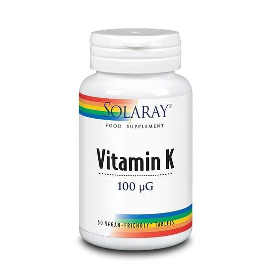 Solaray Vitamin K 100mcg Tablets 60 Tablets