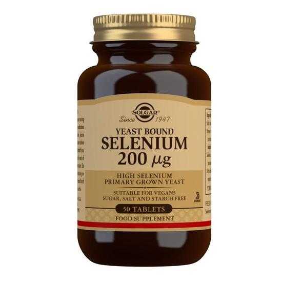 Solgar Selenium 200ug Yeast Bound Tablets 50 Tablets