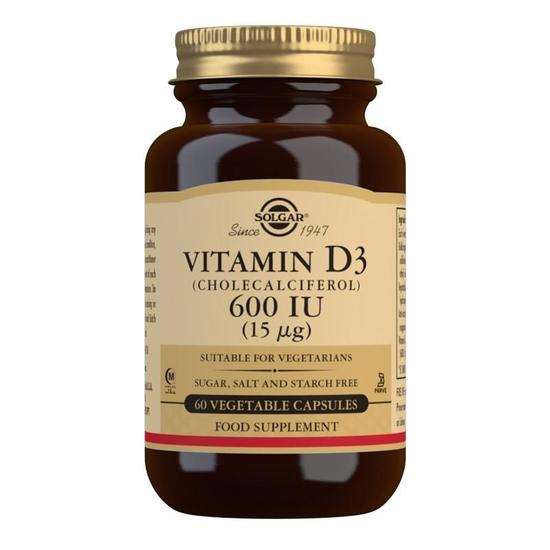 Solgar Vitamin D3 15ug 600iu Vegicaps 60 Vegicaps