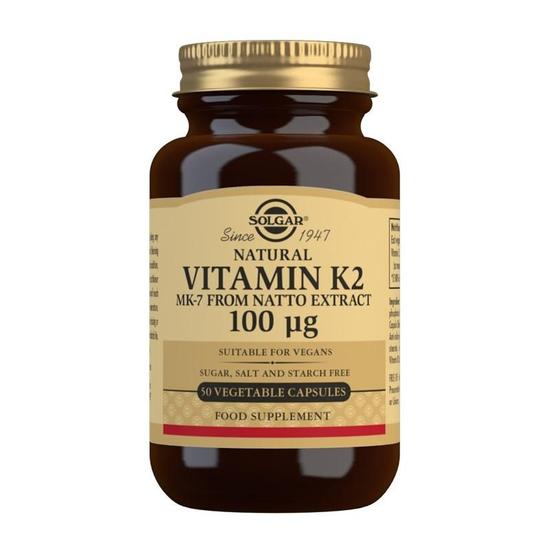 Solgar Vitamin K2 100ug Vegicaps 50 Vegicaps