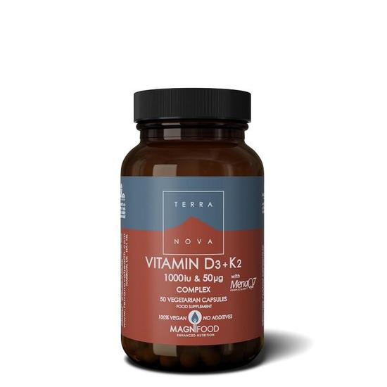 Terranova Vitamin D3 1000iu With K2 50ug Capsules 50 Capsules