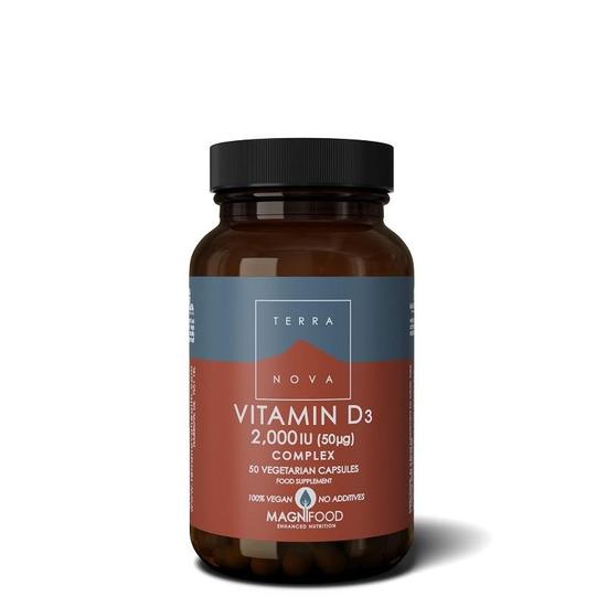 Terranova Vitamin D3 2000iu Complex Vegicaps 50 Vegicaps