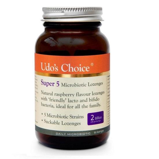 Udo's Choice Super 5 Microbiotics Lozenges 60 Lozenges