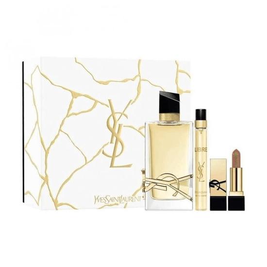 Yves Saint Laurent Libre 90ml Eau De Parfum + 10ml Eau De Parfum Purse Spray + 2g Lipstick Gift Set