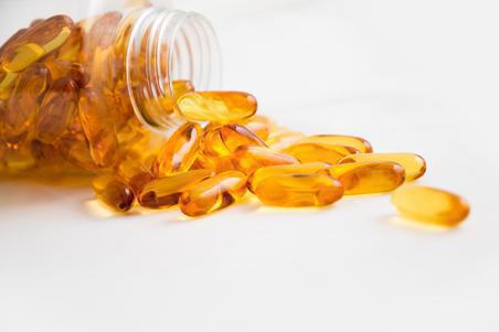bottle of pills on the side