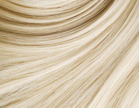 peroxide blonde hair close up