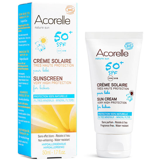 Acorelle Babies Organic SPF50+ Sunscreen 3 Months & Up