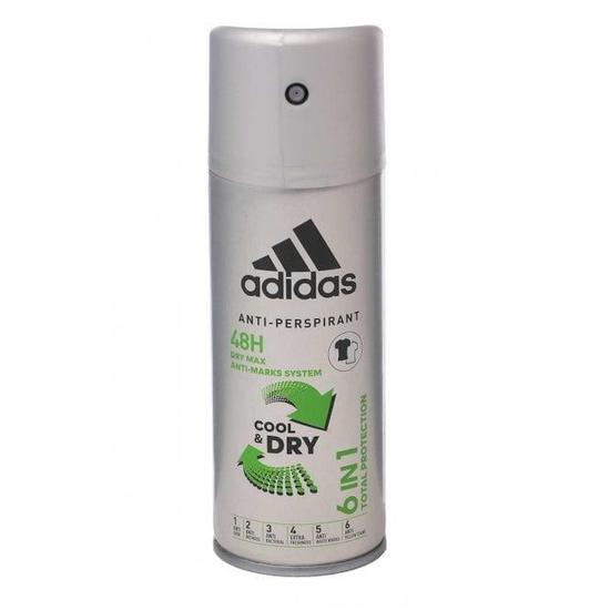 Adidas 6in1 Men Cool & Dry Anti Perspirant Spray 48h Dry Max Total Protection 150ml