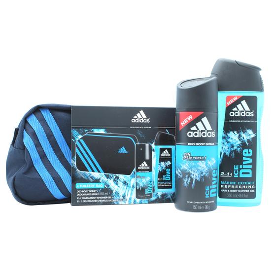 Adidas Ice Dive Gift Set 100ml Eau De Toilette + 250ml Shower Gel