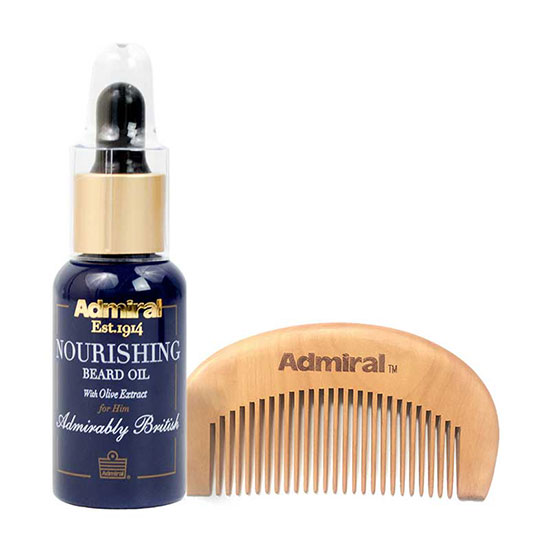 Admiral Nourishing Beard Oil With Olive Extract & Comb 30ml