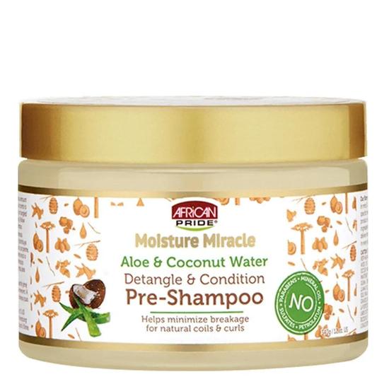 African Pride Moisture Miracle Aloe & Coconut Water Pre Shampoo 12oz