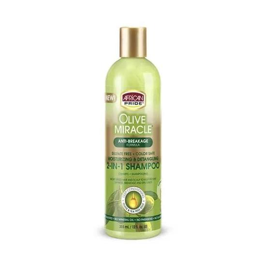 African Pride Olive Miracle 2 In 1 Shampoo & Conditioner 355ml