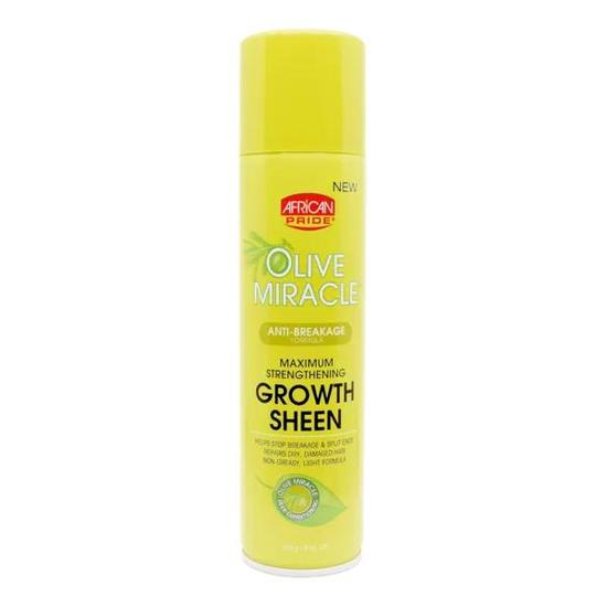 African Pride Olive Miracle Anti-Breakage Maximum Strengthening Growth Sheen 226g