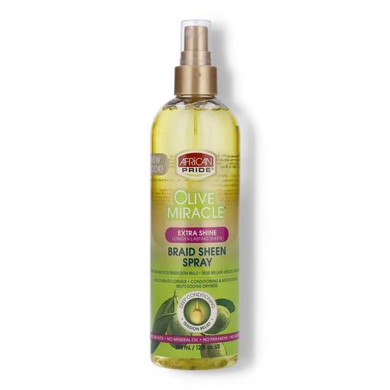 African Pride Olive Miracle Braid Sheen Spray Extra Shine 355ml