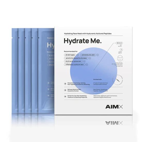 AimX Moisturising Sheet Mask With Peptides "hydrate Me" 5 Sheets