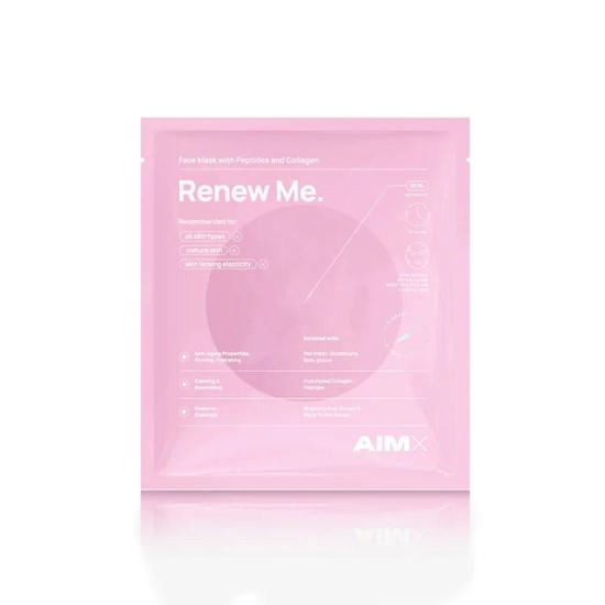 AimX Sheet Mask With Peptides & Collagen "renew Me" 25ml