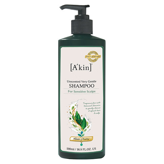 A'kin Mild & Gentle Fragrance Free Shampoo 500ml