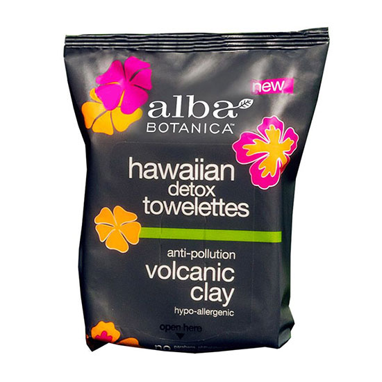 Alba Botanica Hawaiian Detox Volcanic Clay Towelettes