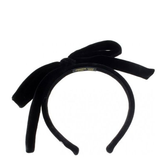 Alexandre de Paris Black Velvet Headband Naiade 10mm
