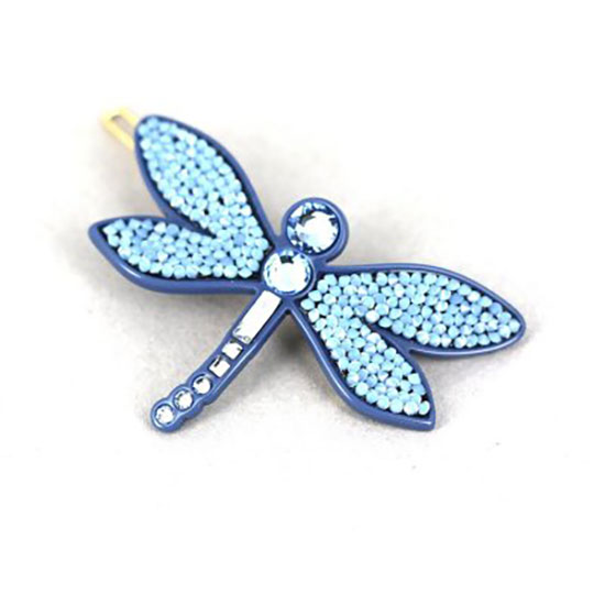 Alexandre de Paris Hair Slide Mayfly In Arizona Blue 6cm