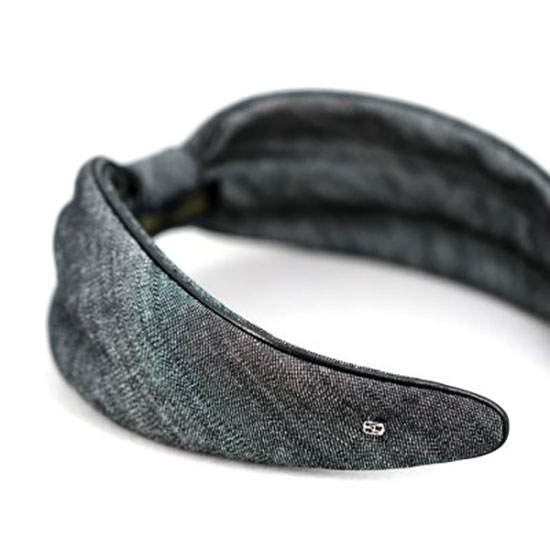 Alexandre de Paris Headband Bandeau Denim Black 25mm