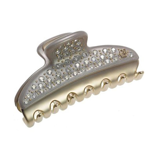 Alexandre de Paris Vendome Clip Grey Full Strass 7.5cm