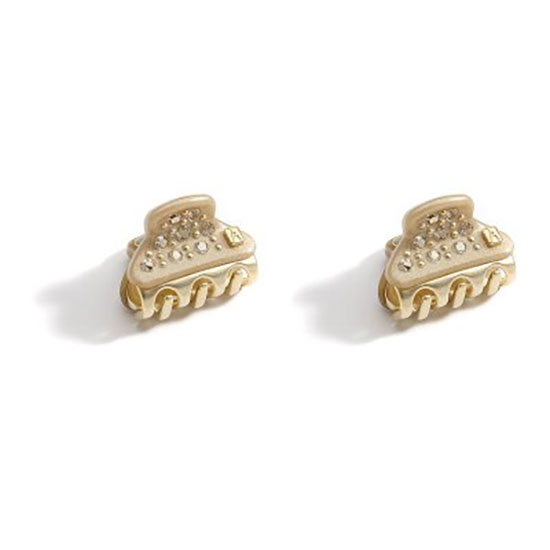 Alexandre de Paris Vendome Hair Clip Golden 1.8cm