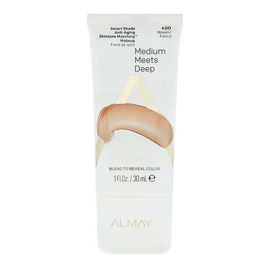 Almay Smart Shade Skintone Matching Foundation Medium Meets Deep 400 30ml