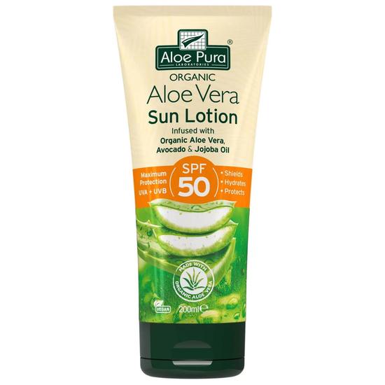 Aloe Pura Organic Aloe Vera Sun Lotion SPF 50 200ml / SPF 50
