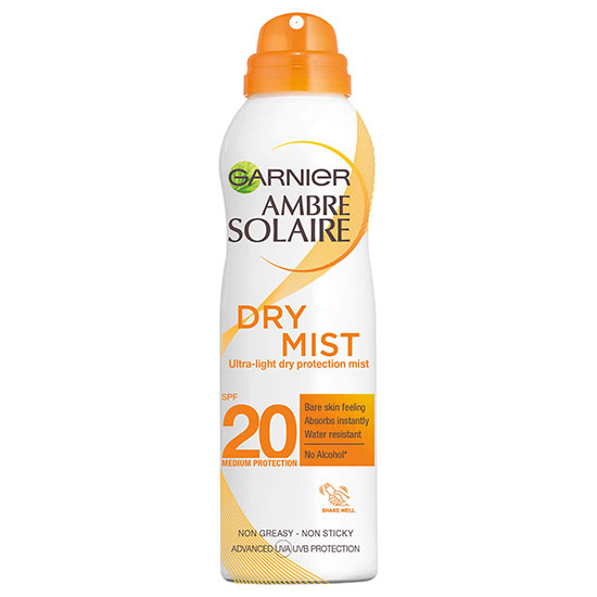 Ambre Solaire Dry Mist Fast Absorbing Sun Cream Spray SPF20