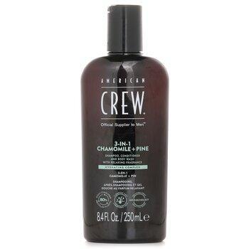 American Crew 3-in-1 Chamomile + Pine Shampoo, Conditioner & Body Wash 250ml