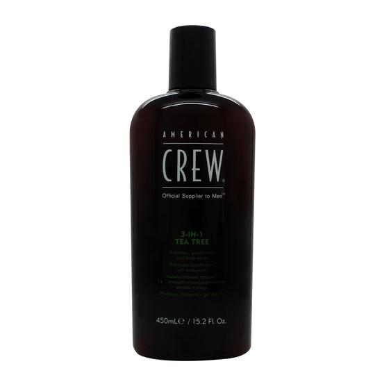 American Crew Tea Tree 3-in-1 Shampoo Conditioner & Body Wash 450ml