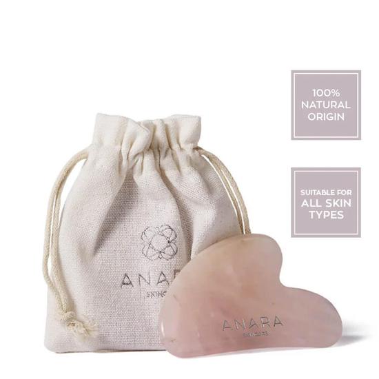 Anara Skincare Rose Quartz Crystal Gua Sha Lifts, Sculpts, De-Puffs