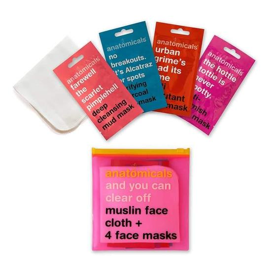 Anatomicals You Can Clear Off Muslin Face Cloth + 4 Clear Skin Face Masks