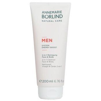 Annemarie Borlind Men System Energy Boost 2-in-1 Cleanser Face & Body 200ml